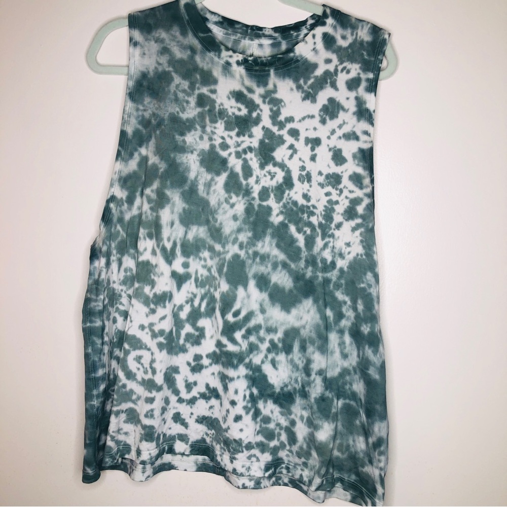 Lululemon All Yours Tank Green Tie Dye Sz L/XL